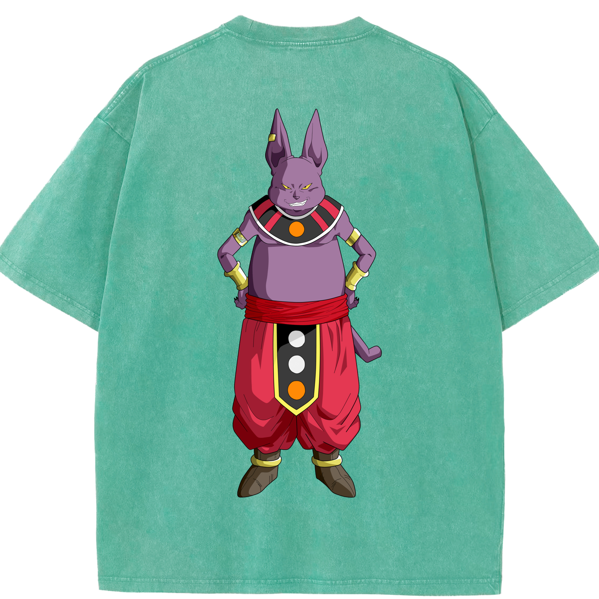 （画像用） ドラゴンボール シャンパ DRAGON BALL Champa 綿100% ヴィンテージ風 半袖Tシャツ（背面プリント）